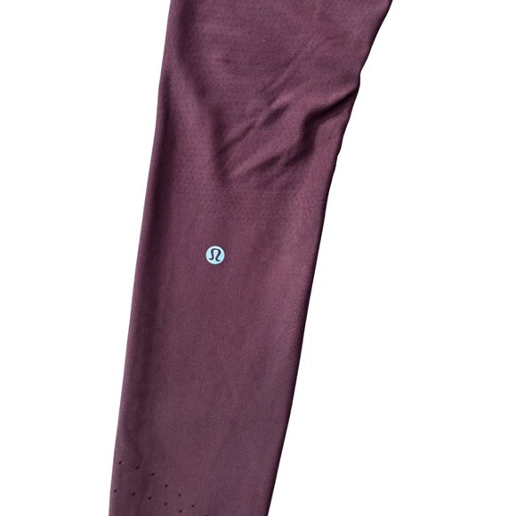Lululemon Zoned In Tight Leggings 27" Garnet Maroon Plum Women's Size 8 - Picture 7 of 10